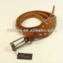 Studs Lady's Leather Belt Narrow Leather Belt